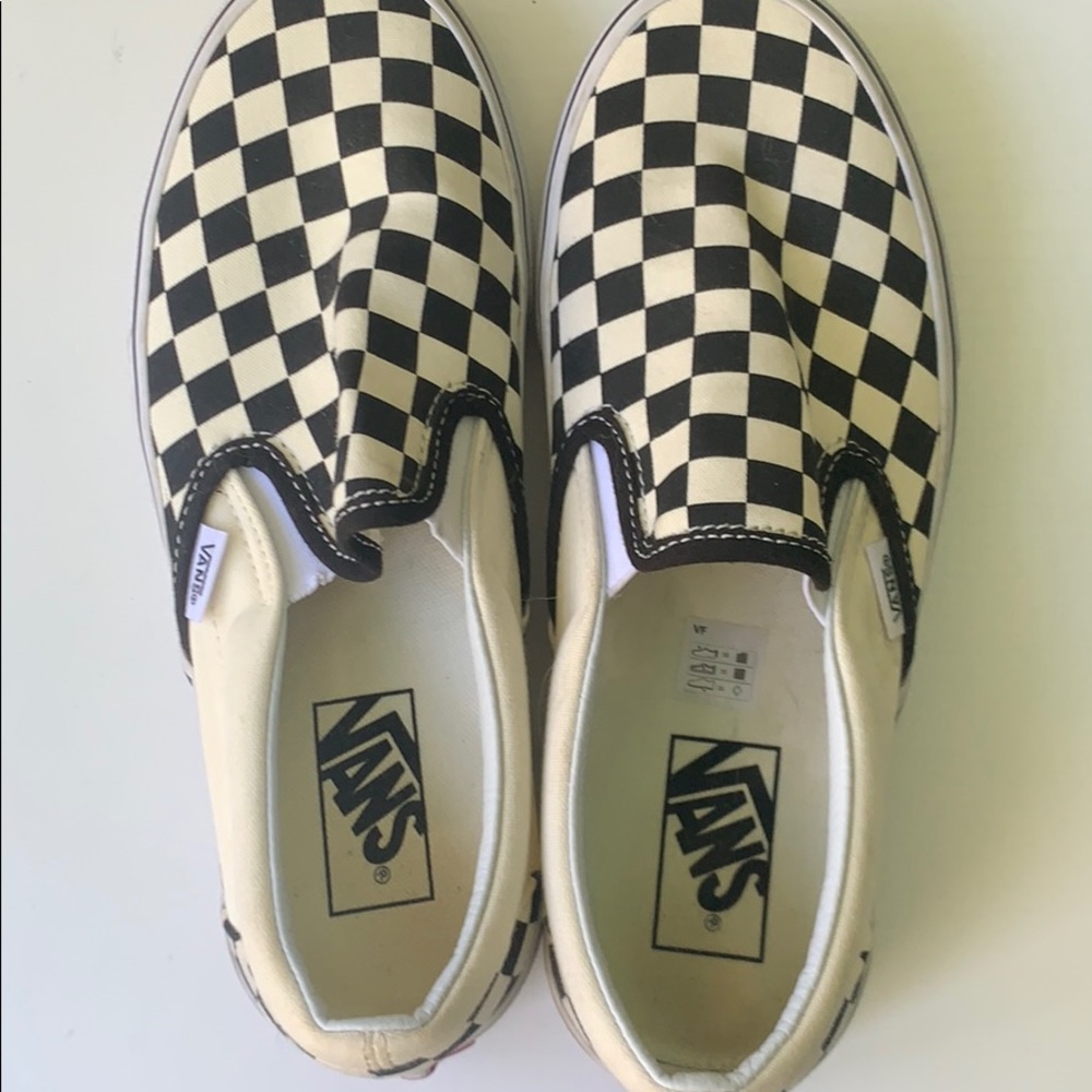 Classic Slip-on Vans. Checker board pattern